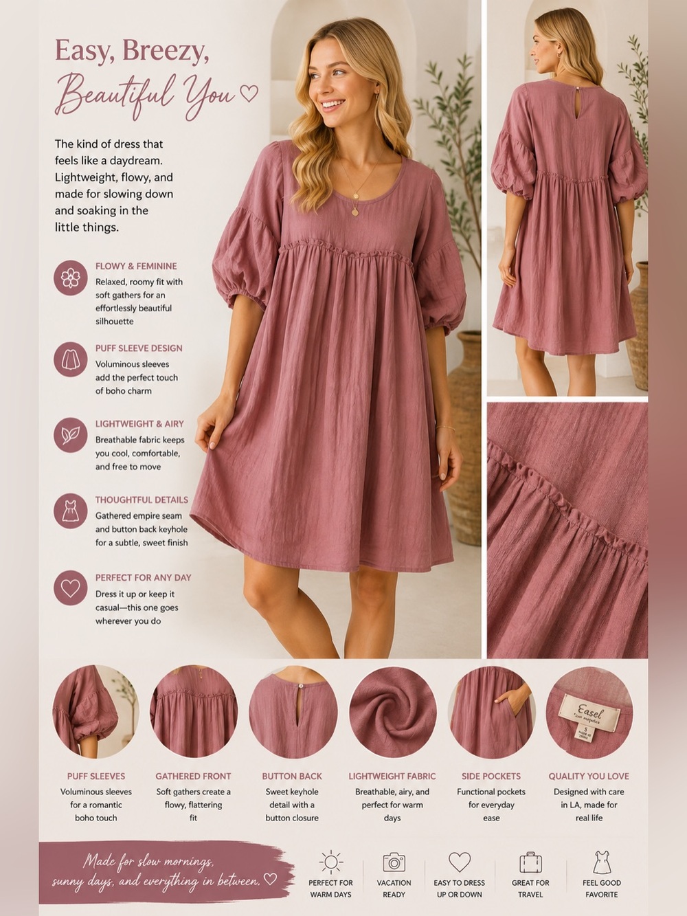 Easel Dress Size S Cotton